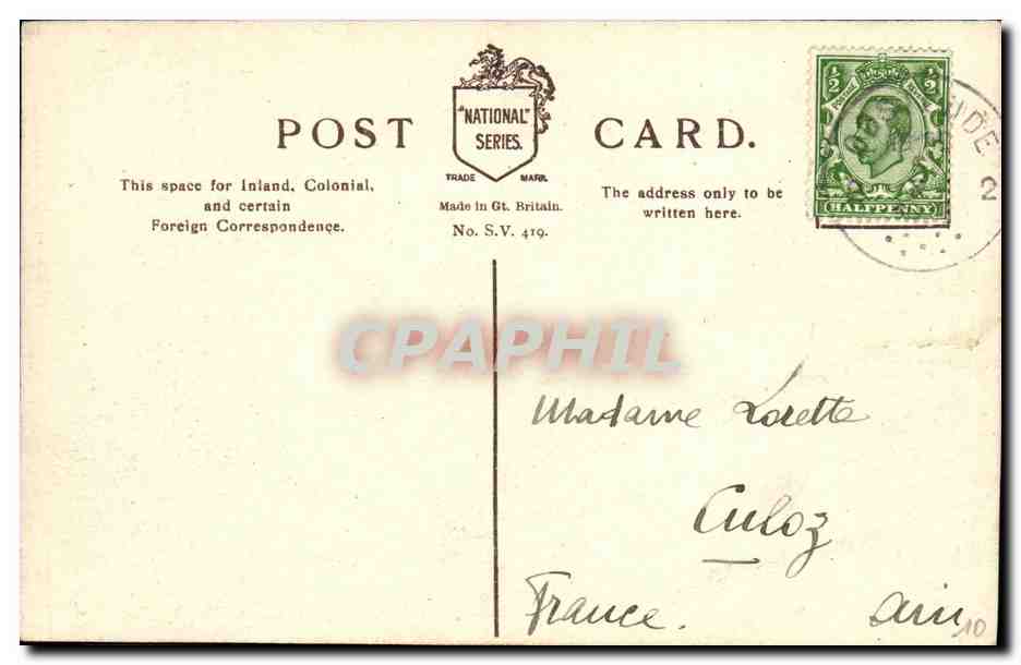 CPA London Bank of England And Royal Exchange — Rückseite