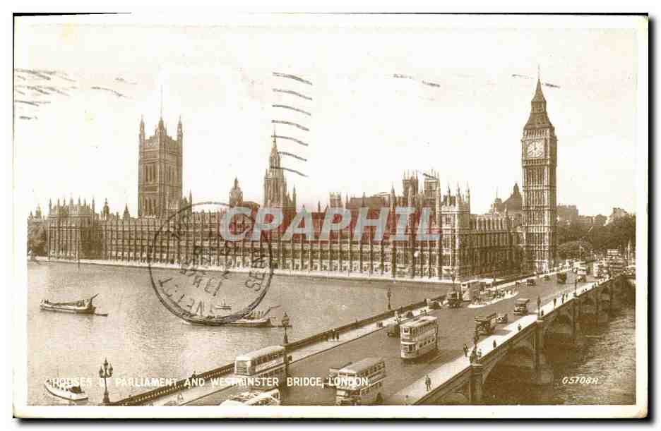 CPA London Waterloo Bridge And Somerset House