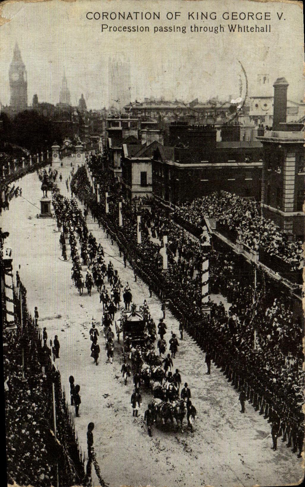 CPA London Coronation of King George V Procession passing through Whitehall