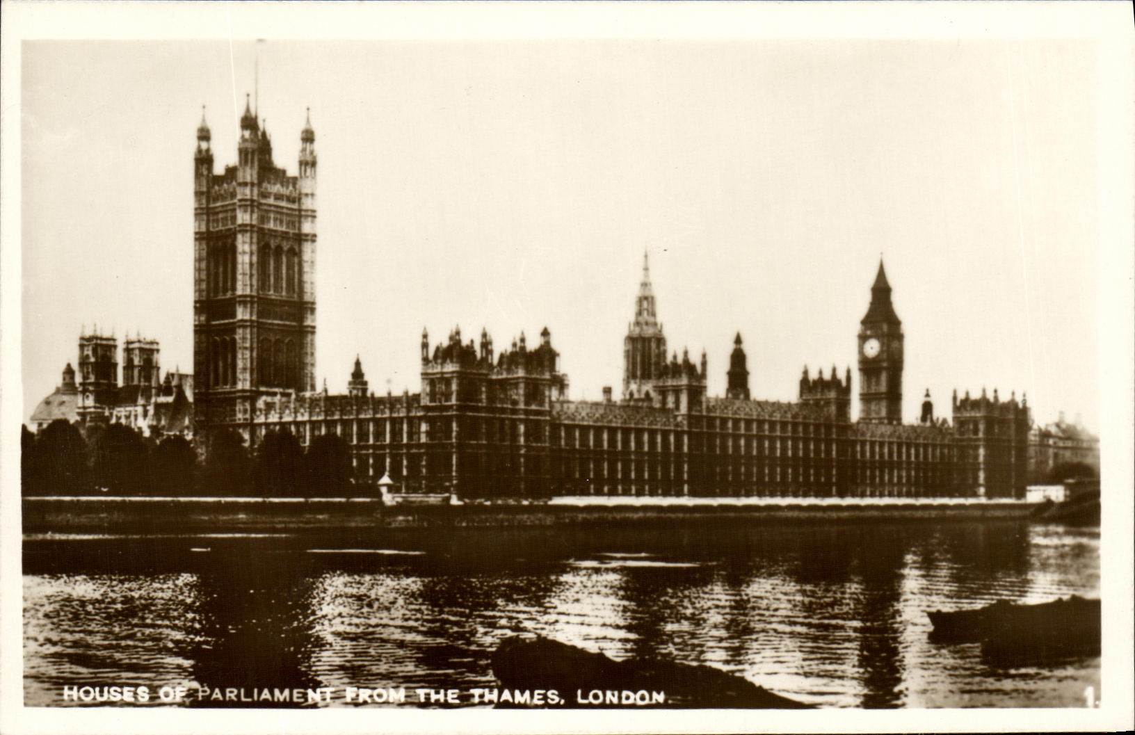 CPA London Houses Parliament From The Thames
