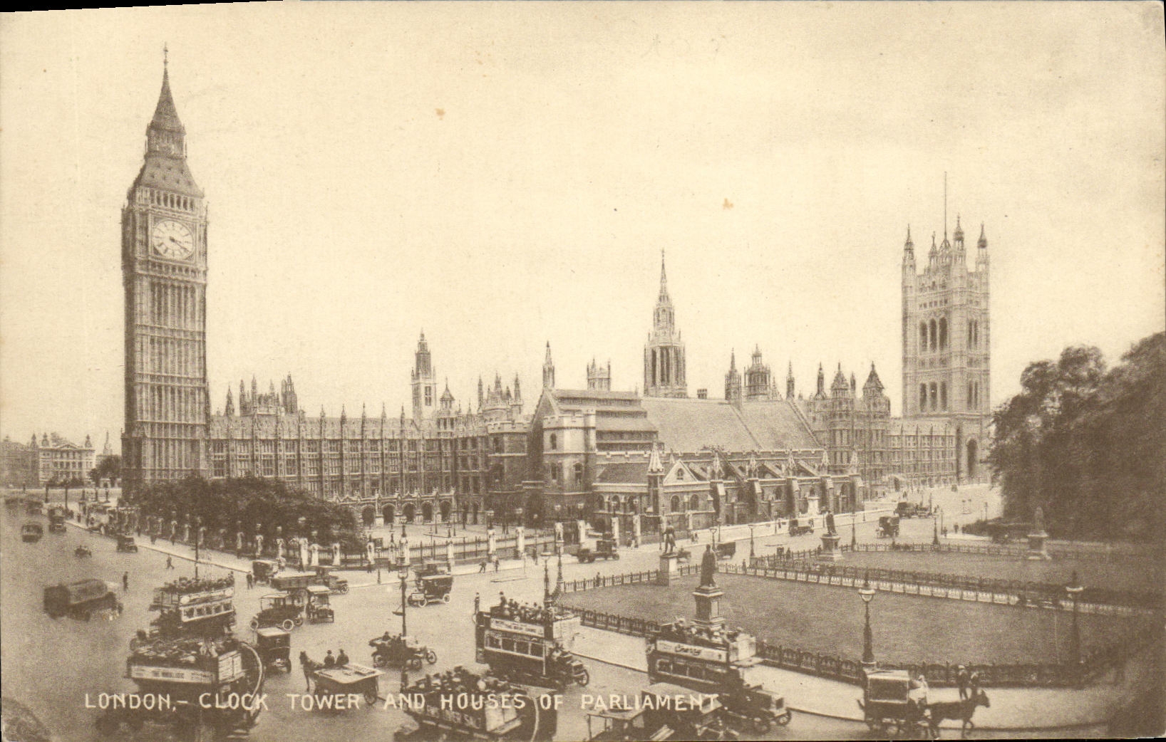 CPA London Clock Tower And Houses of Parliament