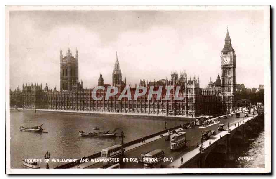 CPA London Clock Tower And Houses of Parliament