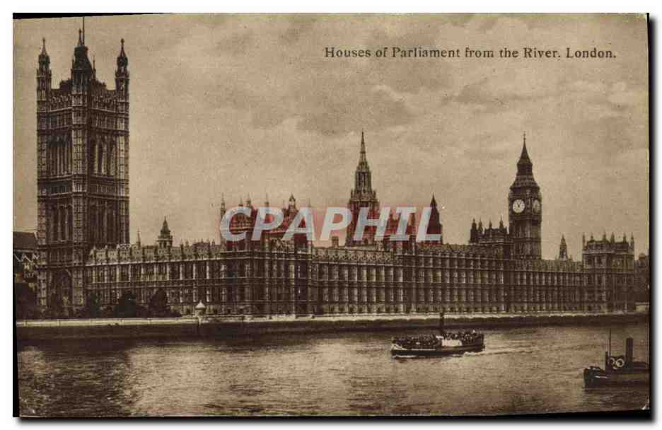 CPA London Houses of Parliament From the River 