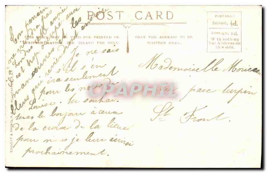 CPA London Franco British Exhibition 1908 Machinery Hall Shipping Railways  — Rückseite