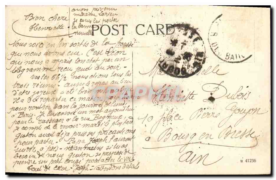 CPA Notre Dame de France Leicester Place London — Verso