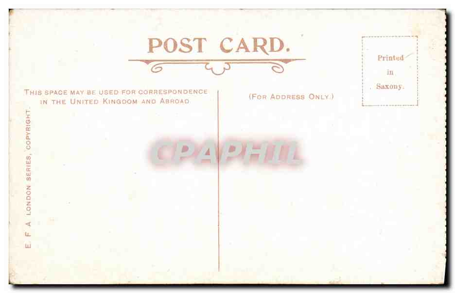 CPA Albert Memorial London — Verso