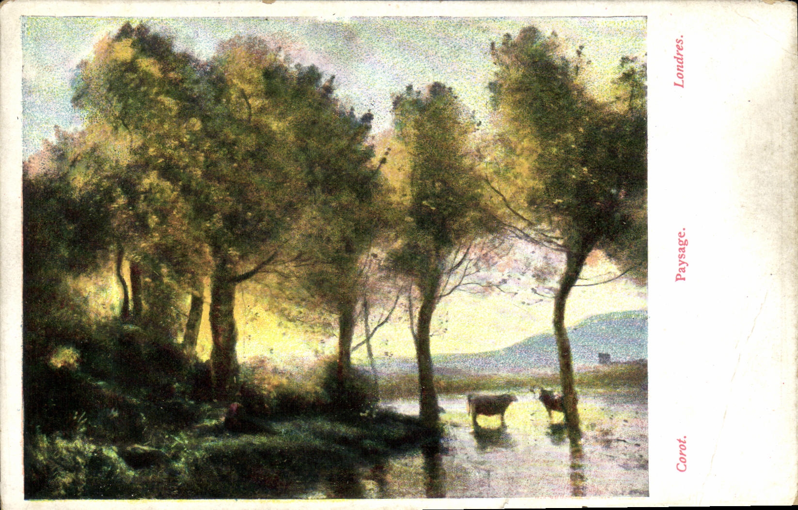CPA London Corot Paysage