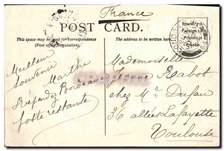 CPA London The House Of Lords The Throne — Rückseite