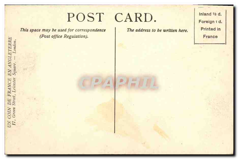 CPA London The House Of Lords The throne — Rückseite