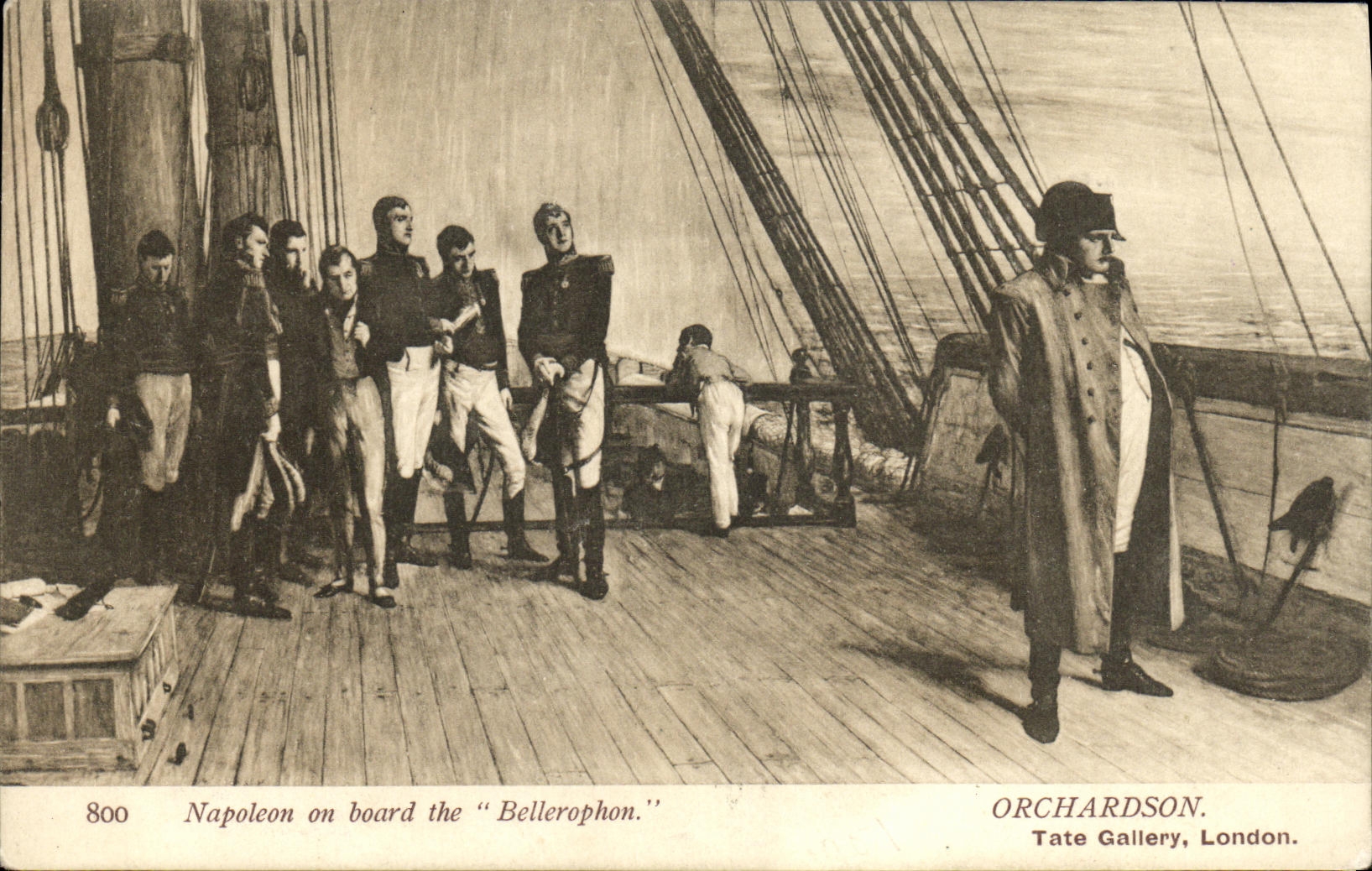 CPA London Napoleon 1er on Board the Bellerophon Tate Gallery London 