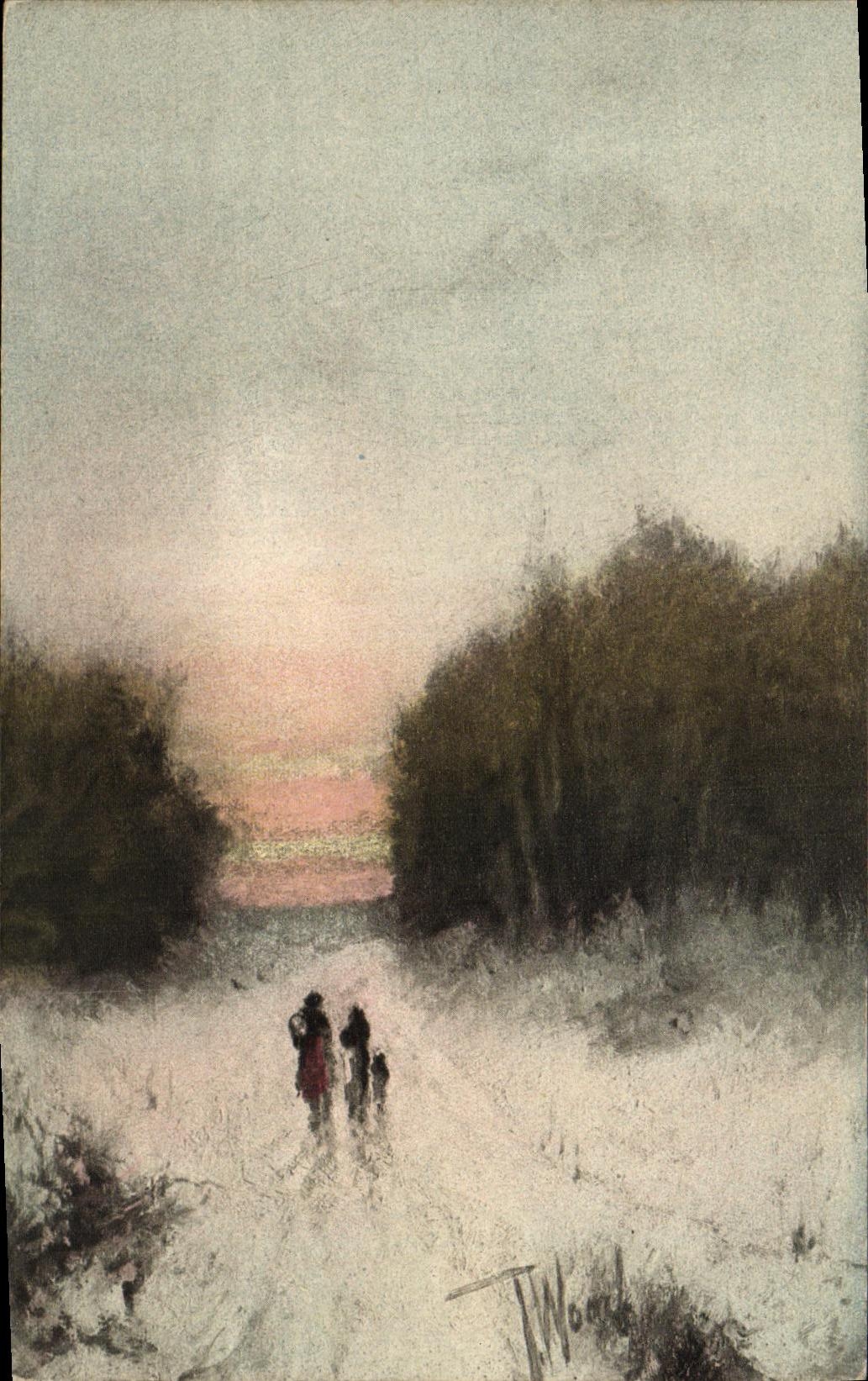 CPA Paysage sous la neige