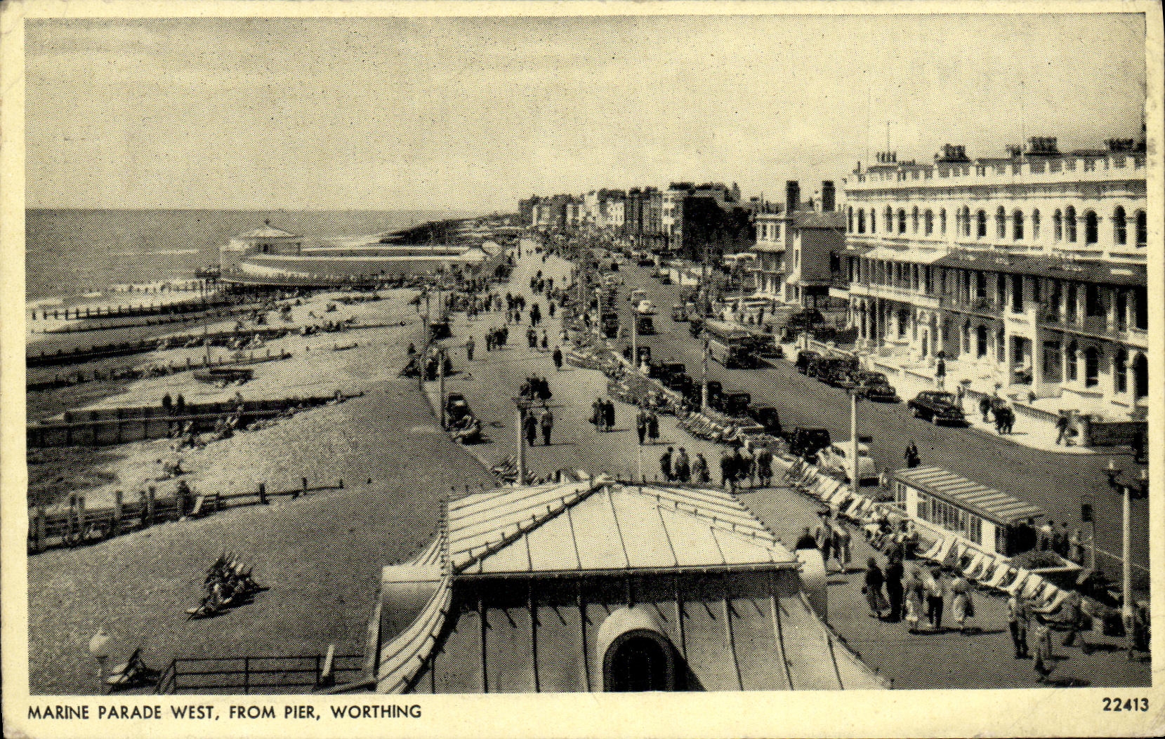 CPA Marne Parade West From Pier Worthing