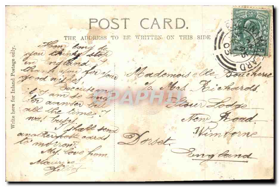 CPA Enniskillen  — Rückseite