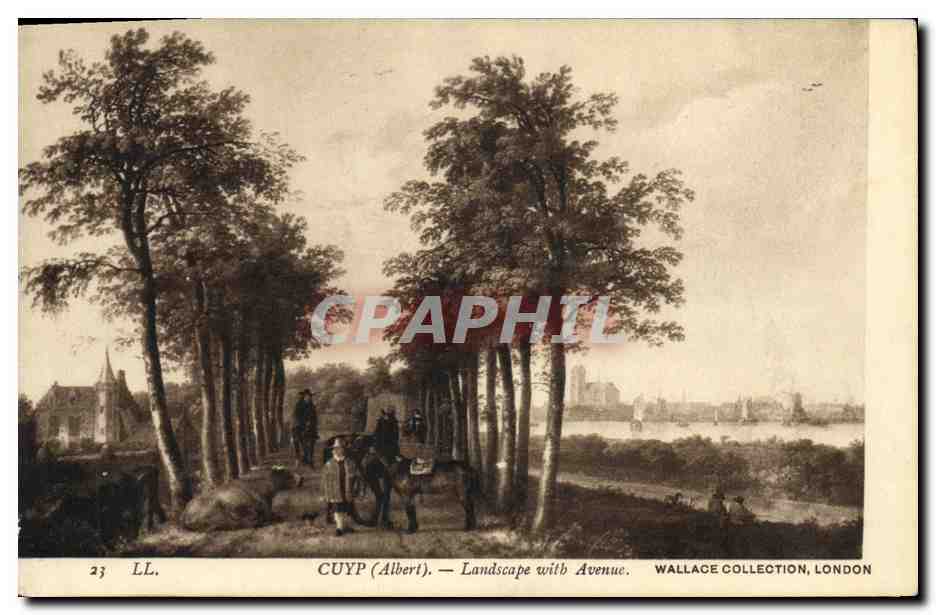 CPA Cuyp Landscape with Avenue Wallace Collection London