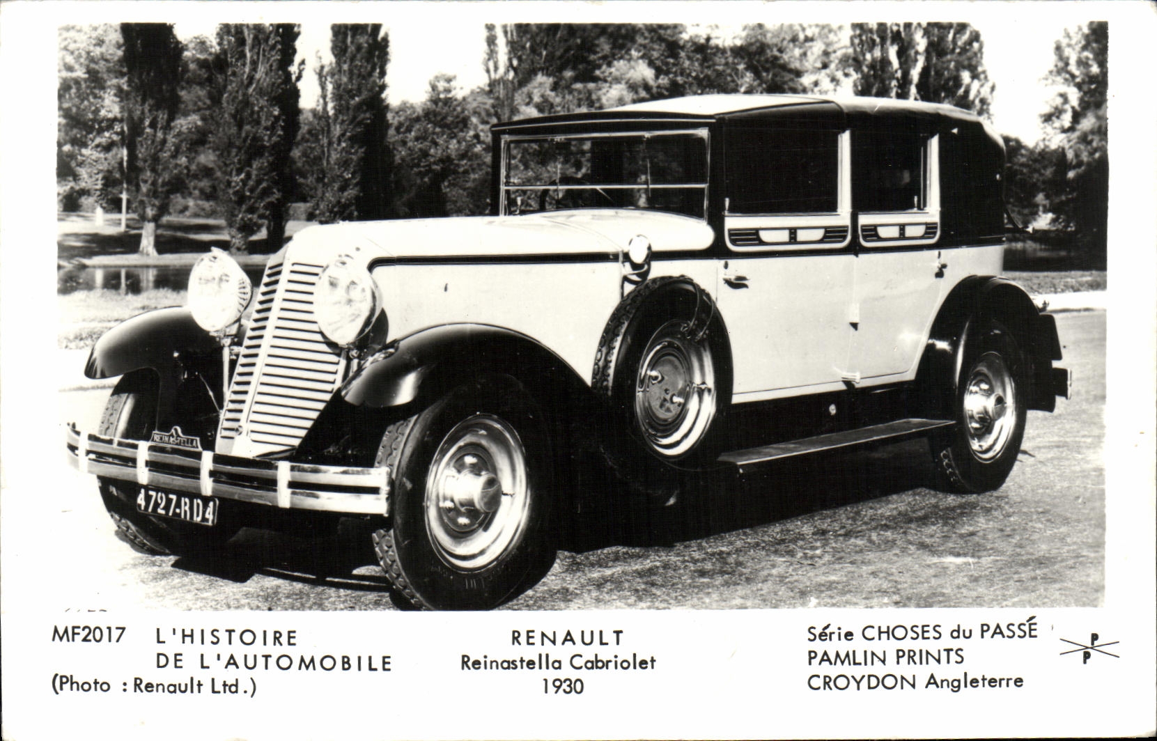 CPA Renault Reinastrella Chevrolet 1930 Croydon