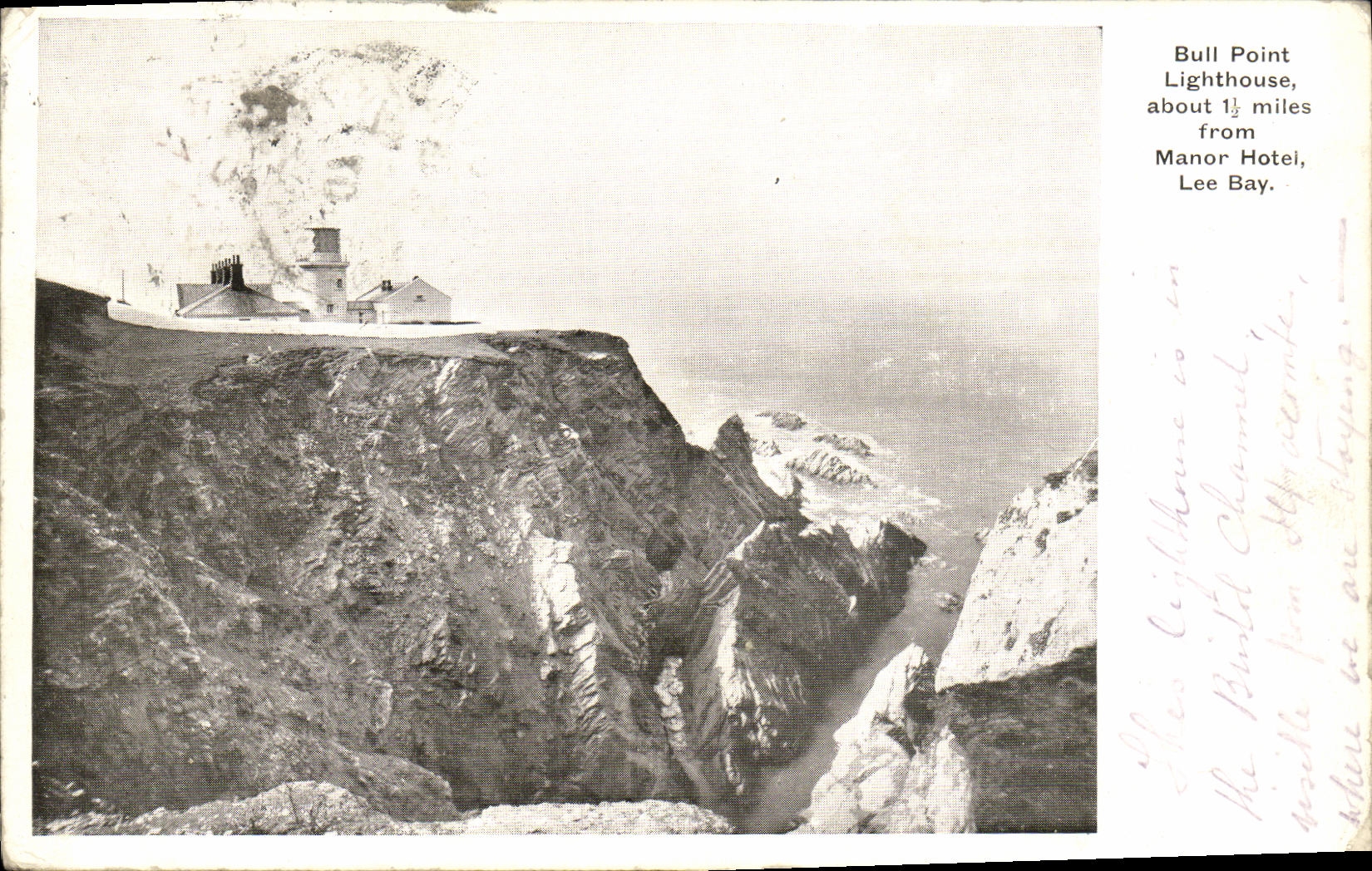 CPA Bull Point Lighthouse about 1 1 2 miles from Manor Hotel Lee Bay