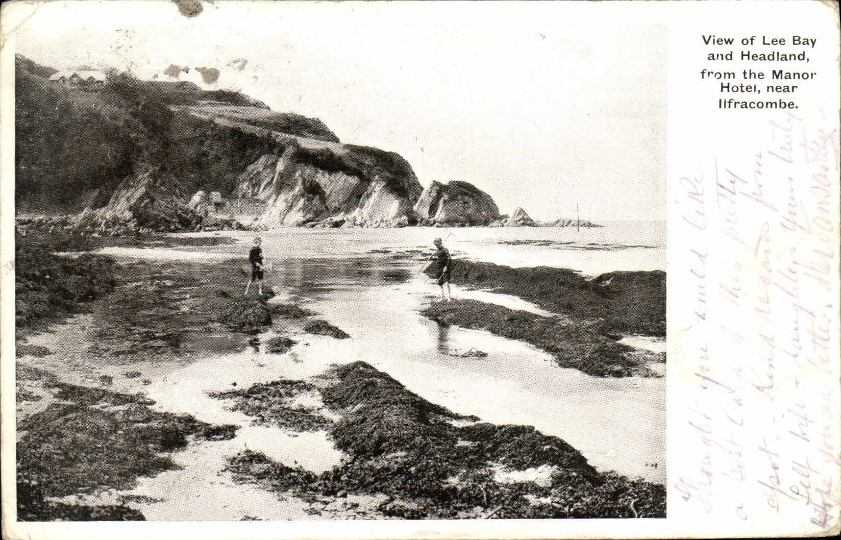 CPA View of Lee Bay and Headland from the manor Hotel near llfracombe