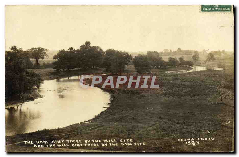 CPA The Dam Aint There by The Mill Site and the Mill aint there by the Dum side
