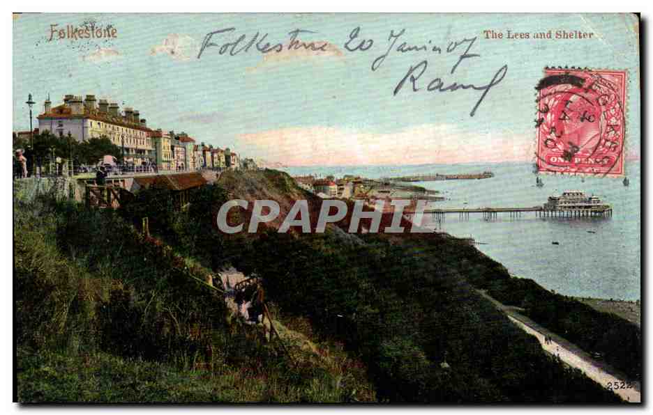 CPA Folkestone The Lees and Shelter