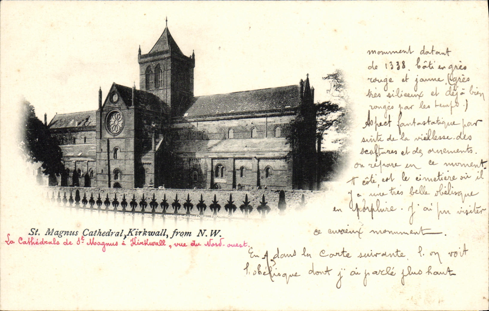 CPA St Magnus Cathedral Kirkwall from S W