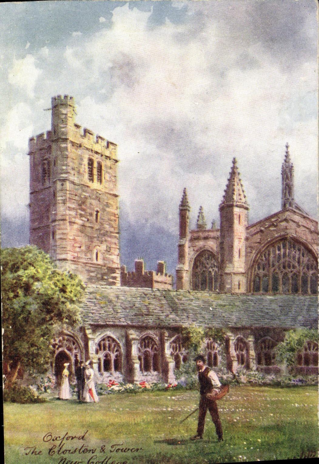 Oxford - The Cloister & Tower, New College — Tuck's Post Card, série 7644