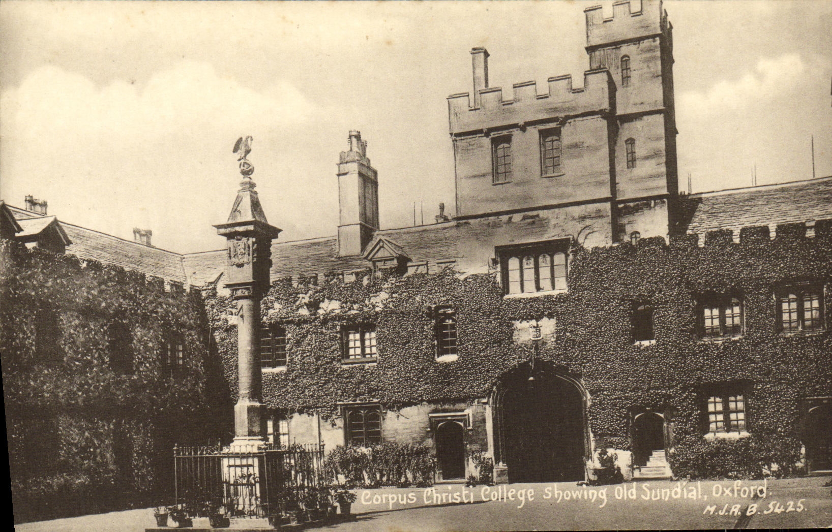 CPA Corpus Christi College showing old Sundial Oxford