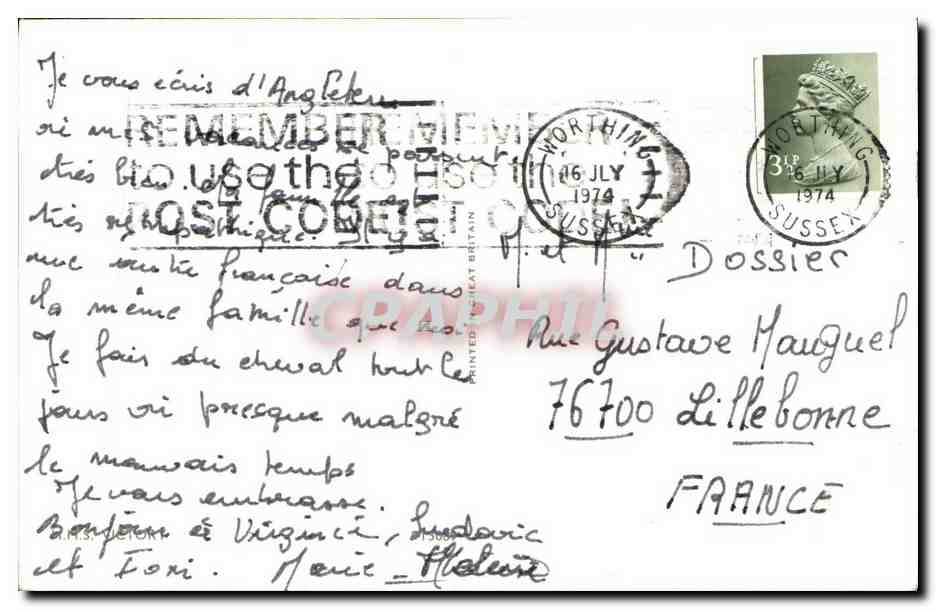CPM Portsmouth Bateau Voilier — Verso
