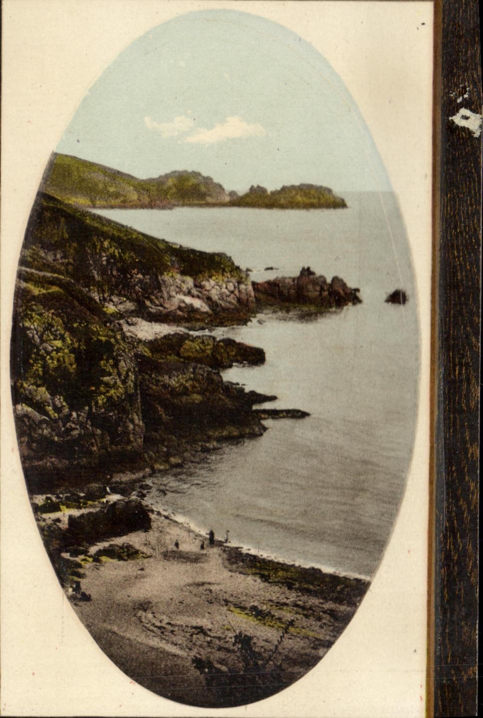 CPA Guernsey Saints day Showing the pea Stack rocks 