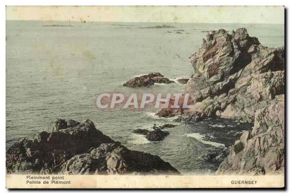 CPA Guernsey Pleinmont point carte toilee 
