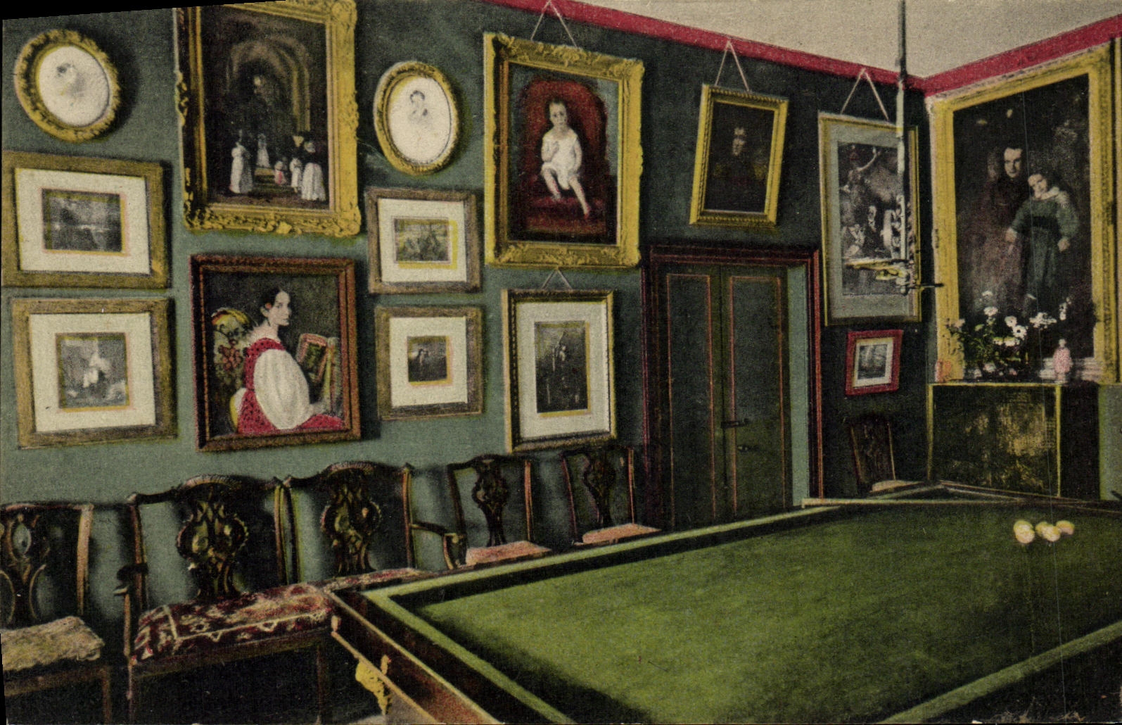CPA Guernsey The billard room Victor Hugo s residence 