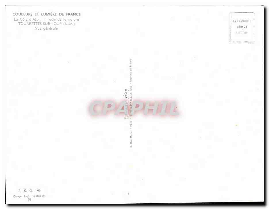 CPA Tourrettes Sur Loup Vue Generale — Rückseite