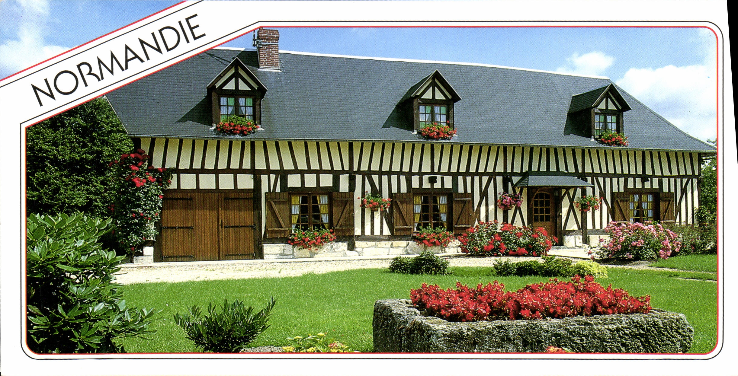 Maison normande — style half-timbered — Éditions DUBRAY, série D 222 - Recto