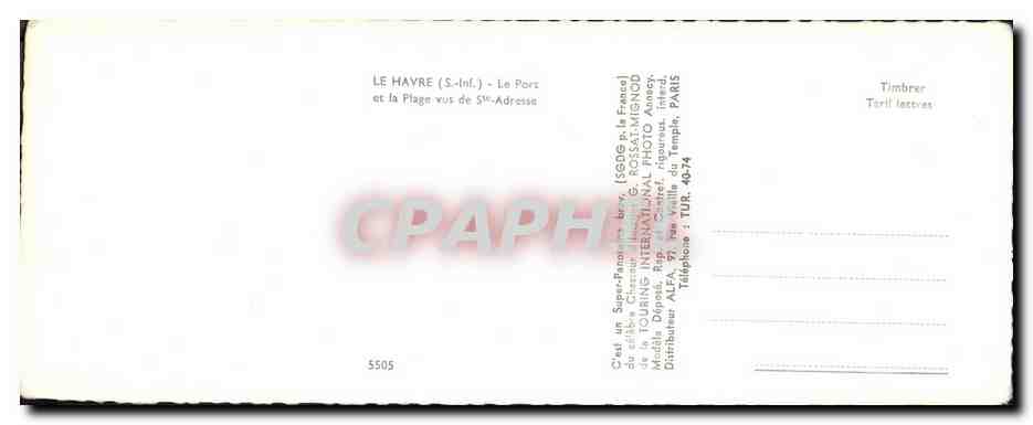 CPM La Havre Le Port et la plage de Ste Adresse — Rückseite