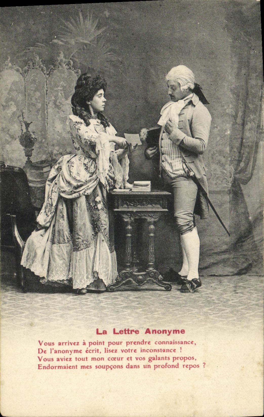 La Lettre Anonyme — scène de théâtre — éditeur non visible