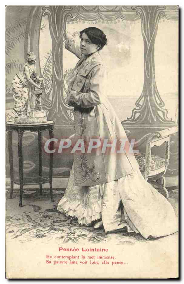 CPA Pensee Lointaine Femme
