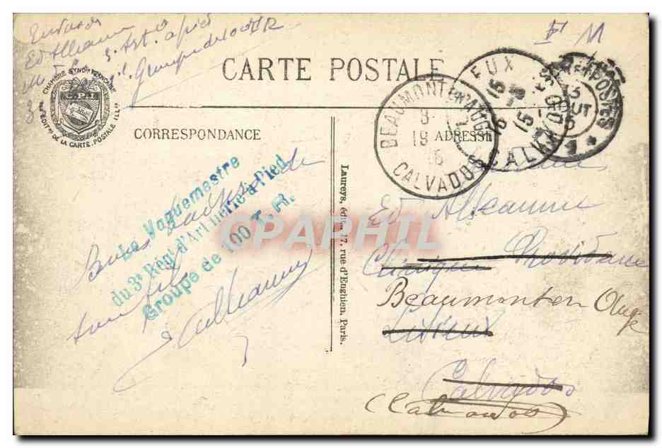 CPA La Vie Sur le Front L Ecurie Chevaxu Militaria  — Rückseite
