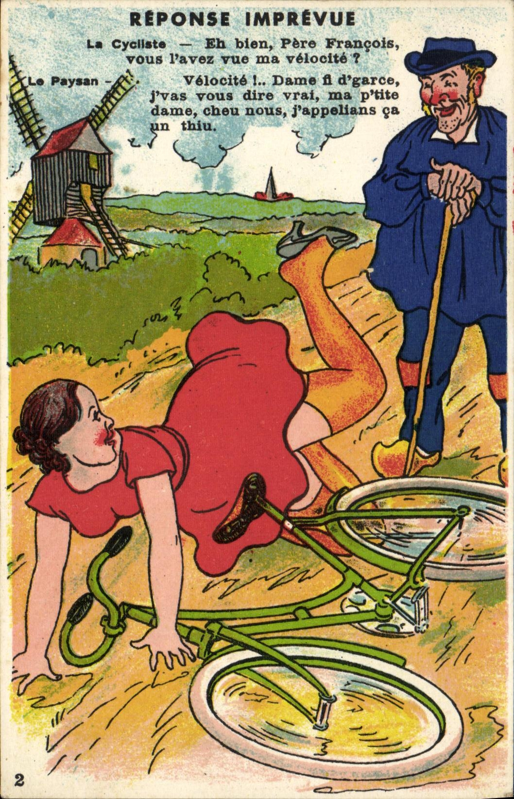 Cycliste tombé — Réponse imprévue — Éditions GABY, n°2