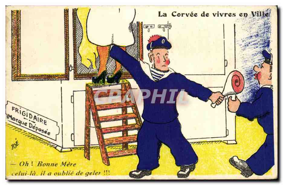 La Corvée de vivres en Ville — caricature de la guerre — Éditions GABY, n° LW 2270