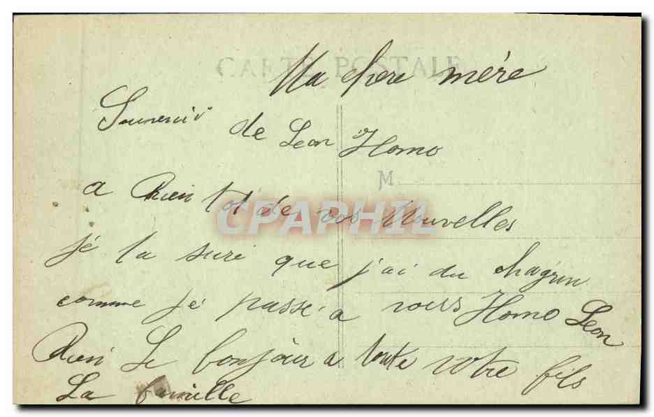 CPA Campagne D Orient 1914 1917 Cuirasse Francais X en rade  — Verso