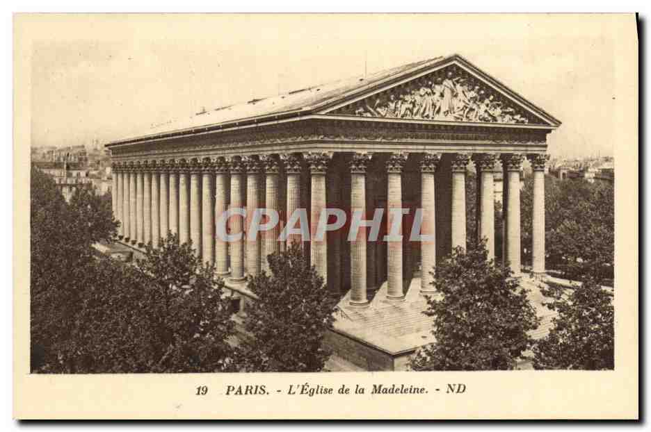CPA Paris L Eglise de la Madeleine