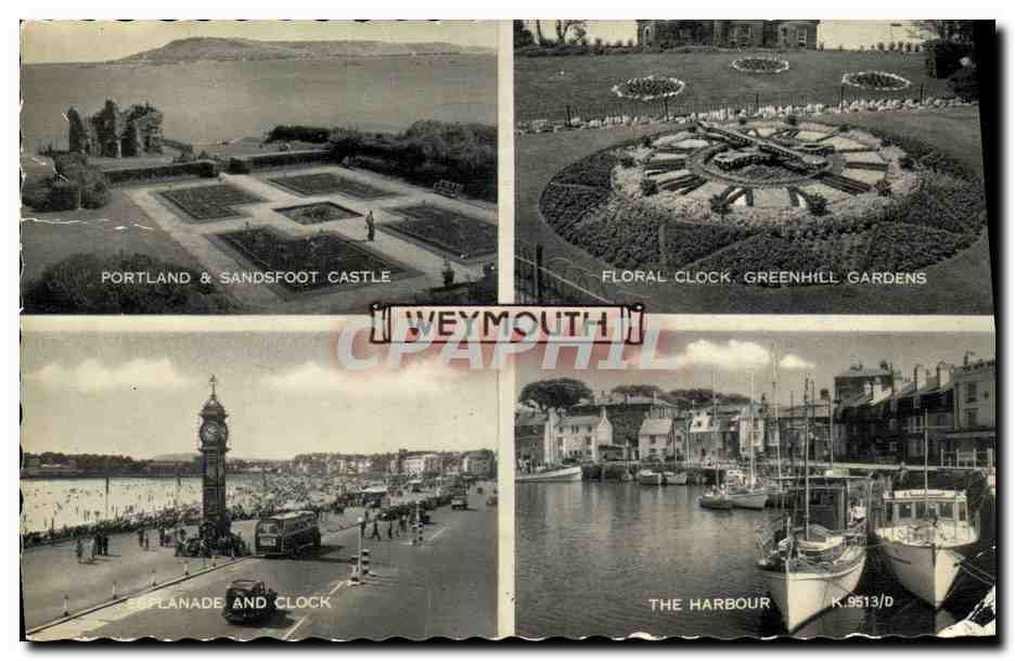 CPM Weymouth Portland Sandsfoot Castle Foral clock 