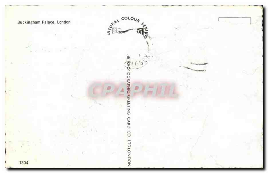 CPM London Buckingham Palace — Verso