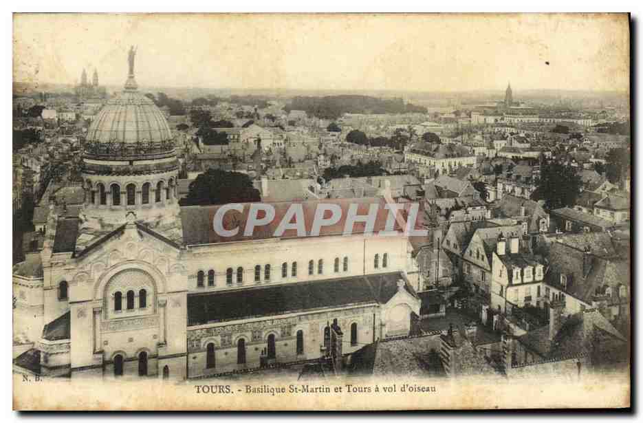 CPA Tours Basilique St Martin et Tours