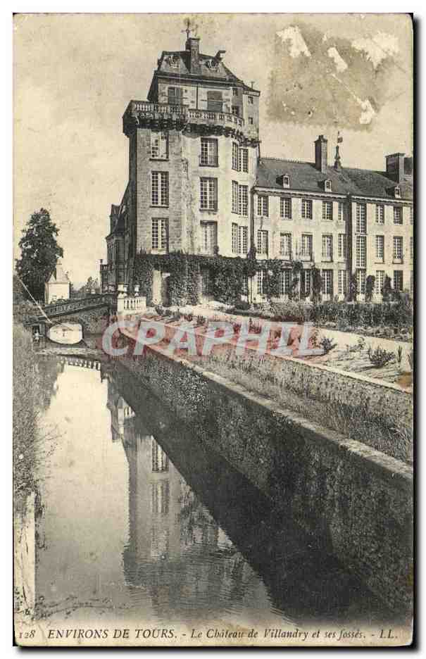 CPA Environs de Tours Le chateau de Villandry et ses fosses