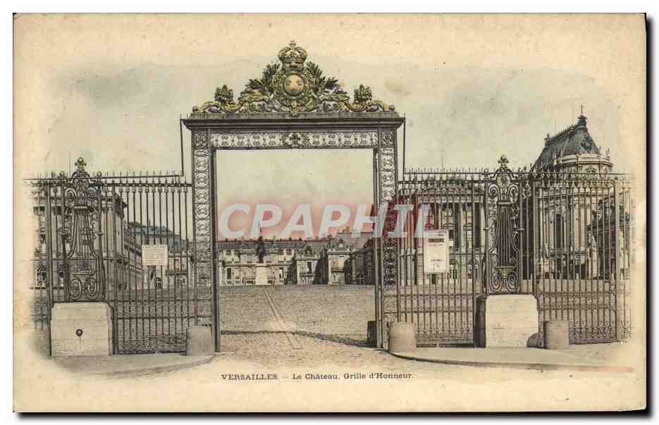 Versailles — Le Château, Grille d'Honneur — Éditeur anonyme, n° de série non visible