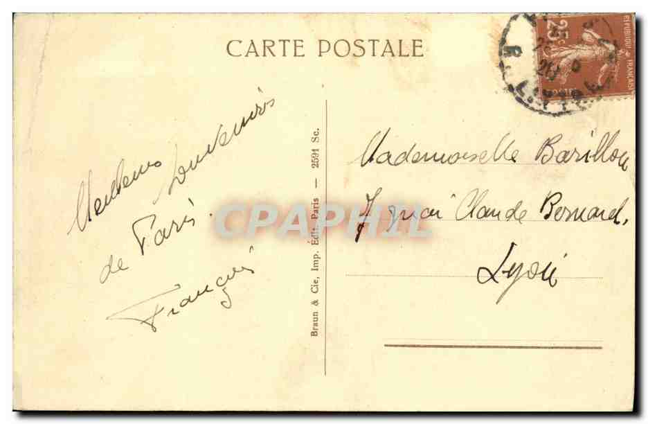 CPA Versailles La colonnade Chateau — Verso