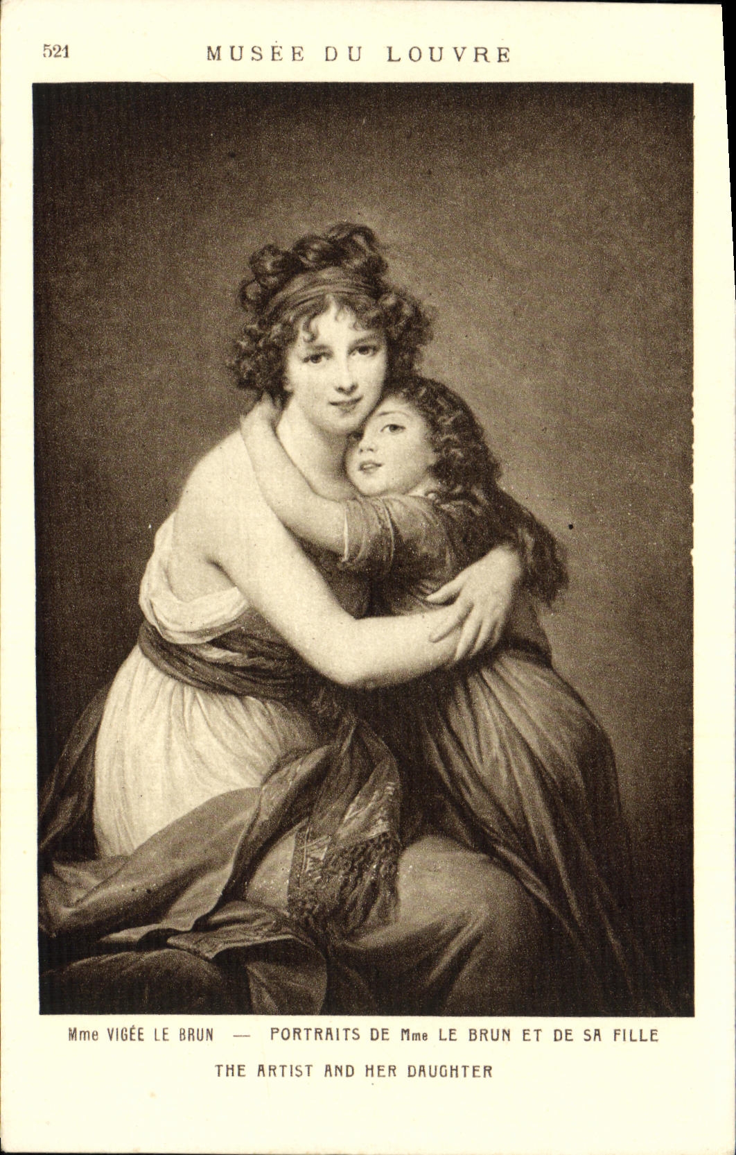 CPA Portralts De Le Brun Et De Sa Fille Musee du Louvre Paris 