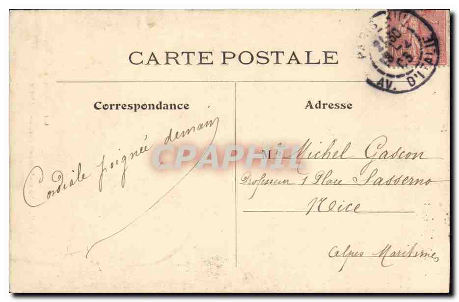 CPA Paris Eglise Notre Dame L Abside — Verso