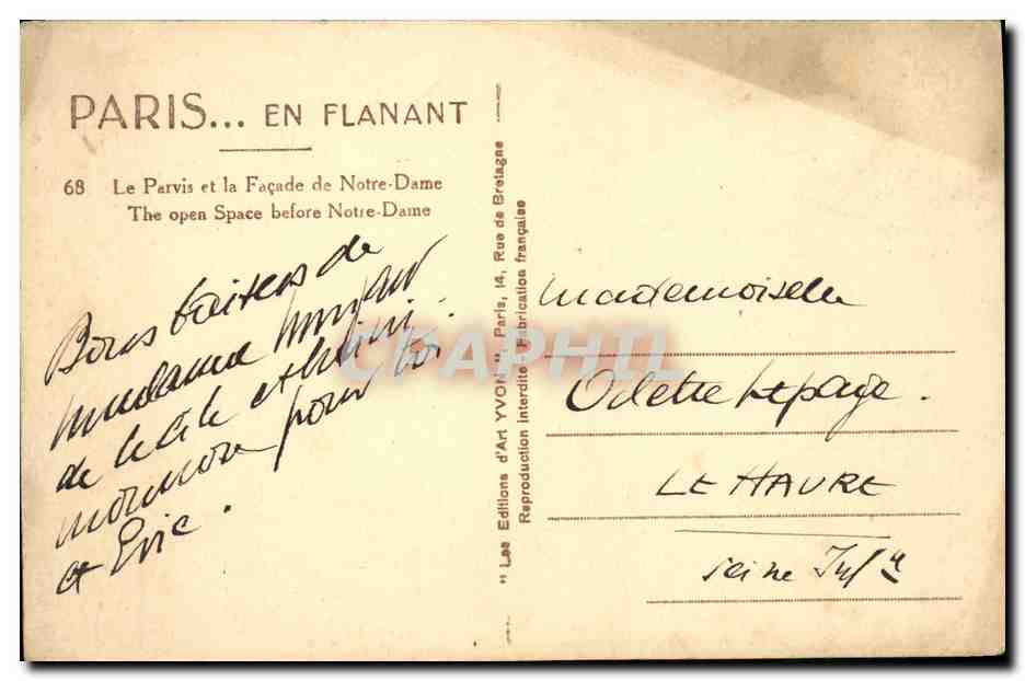 CPA Paris Eglise Notre Dame L Abside — Rückseite