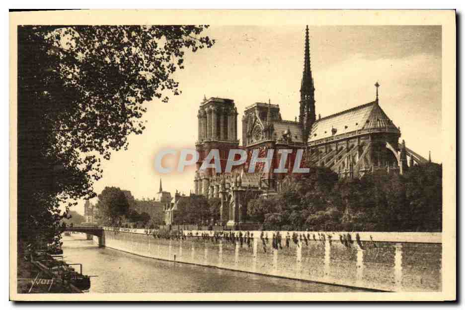 CPA Paris Eglise Notre Dame et le Square de L Archeveche
